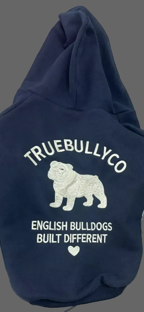 Signature Navy English Bulldog Hoodie