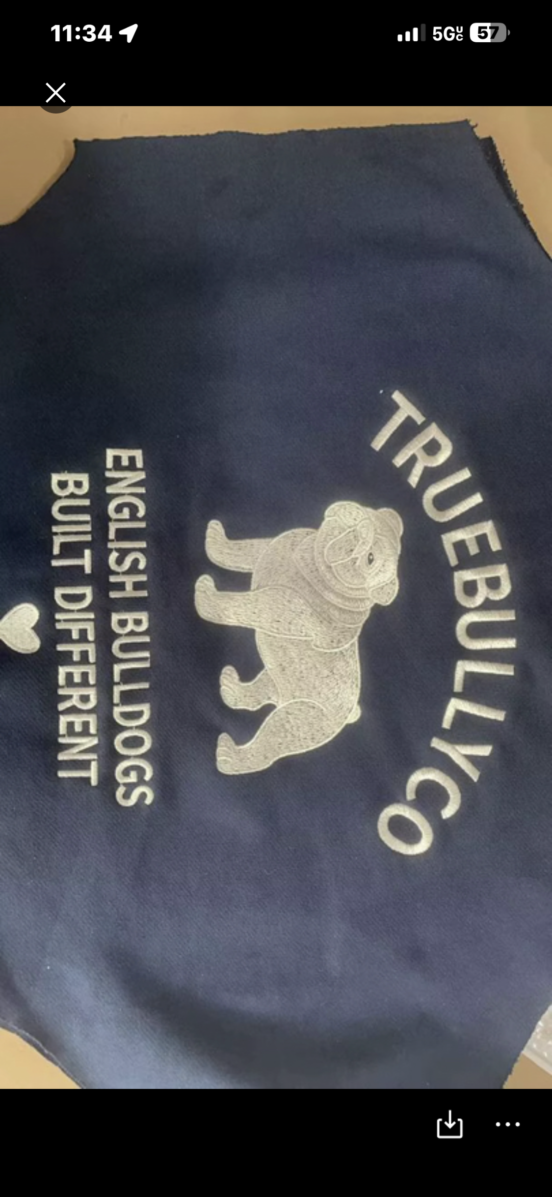 True Bully Co. Signature Navy English Bulldog Hoodie