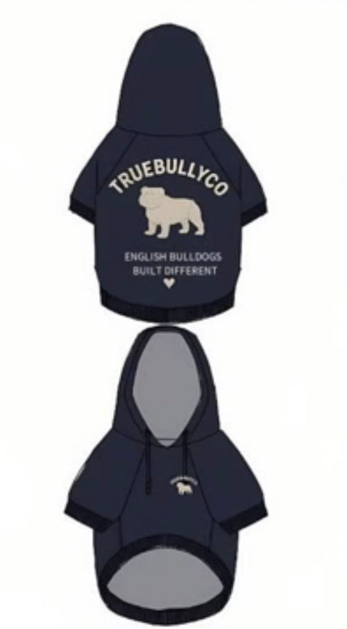Navy English Bulldog Hoodie - Signature Series