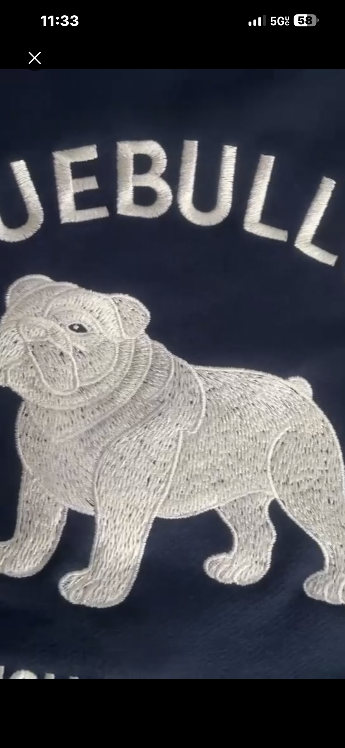 Signature Navy English Bulldog Hoodie